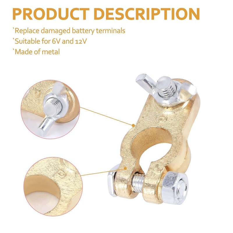 2 Pcs Automotive Car Boat Truck Battery Terminal Clamp Clip Connector Battery Clip Battery Connecto