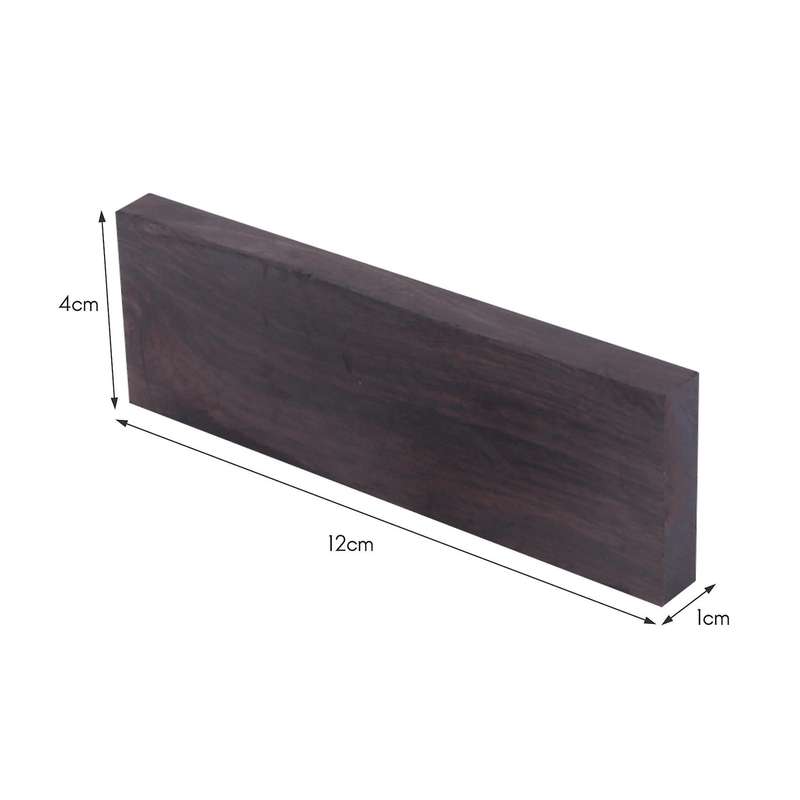 2 Pcs Black Lumber Wood Timber Handle Plate for Music Instruments Diy Tools 3/8 Inch X 1.5 Inch X 5