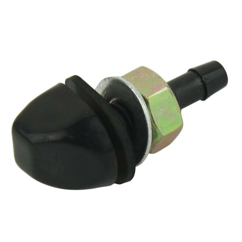 2 pcs Black Plastic Windshield Washer Spray Nozzle Compatible BMW Pair