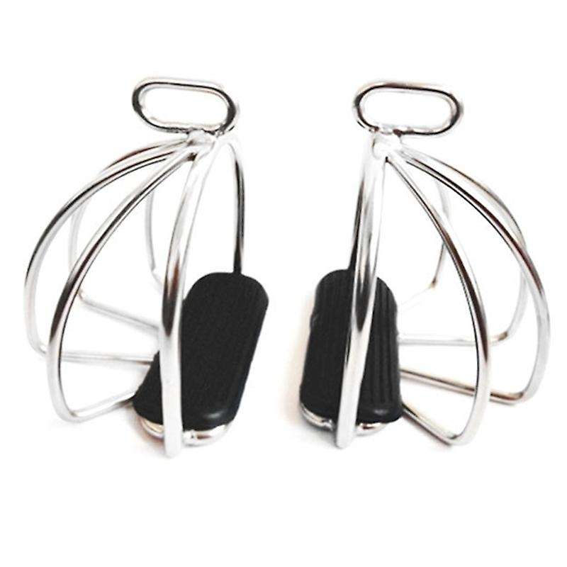 2 Pcs Cage Stirrups Steel Horse Saddle Anti-Skid Horse Pedal Equestrian Safety Equipment