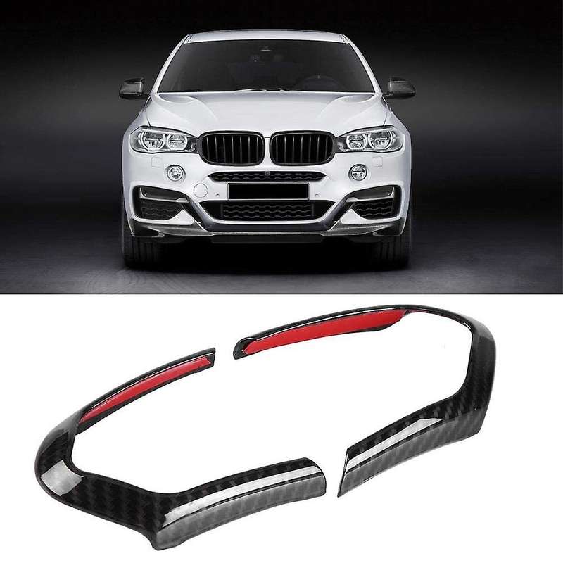 2 PCS Car Carbon Steering Wheel Key Trim Frame for F20 F22 F30 F32 F33 F33 F36 F06 F12 F13 X5 F15 X6