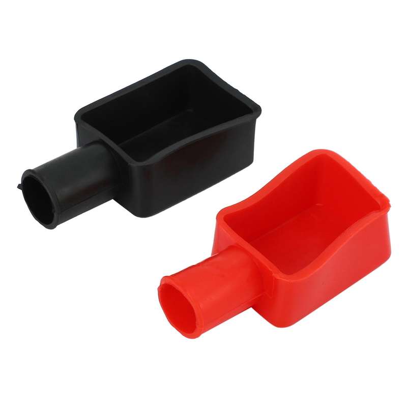 2 Pcs Car Battery and Negative Protective Covers, Rubber Sleeves, Battery Terminal Protection Sleev