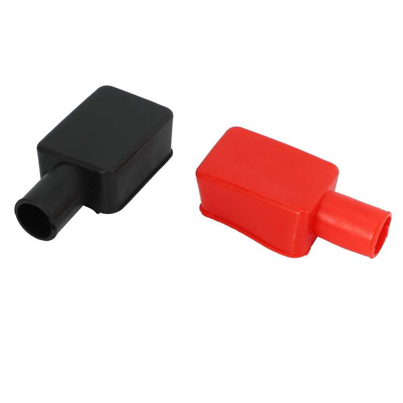 2 Pcs Car Battery and Negative Protective Covers, Rubber Sleeves, Battery Terminal Protection Sleev