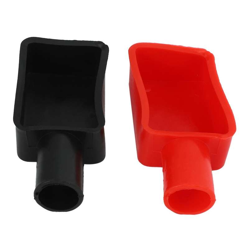 2 Pcs Car Battery and Negative Protective Covers, Rubber Sleeves, Battery Terminal Protection Sleev