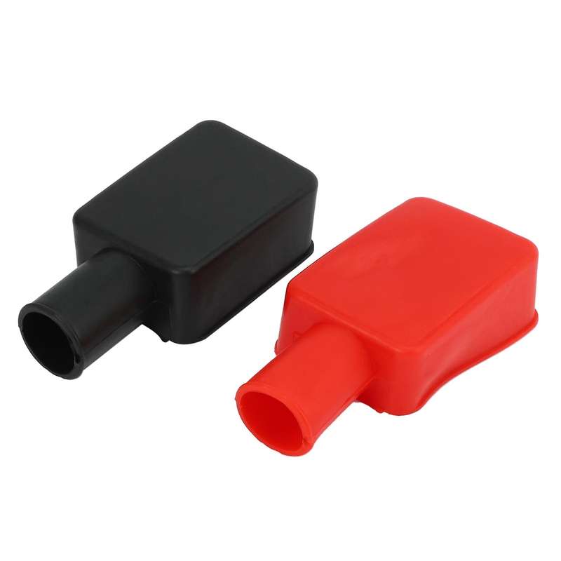 2 Pcs Car Battery and Negative Protective Covers, Rubber Sleeves, Battery Terminal Protection Sleev