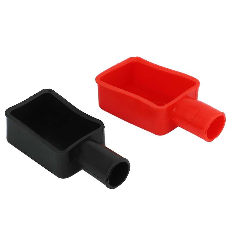 2 Pcs Car Battery and Negative Protective Covers, Rubber Sleeves, Battery Terminal Protection Sleev