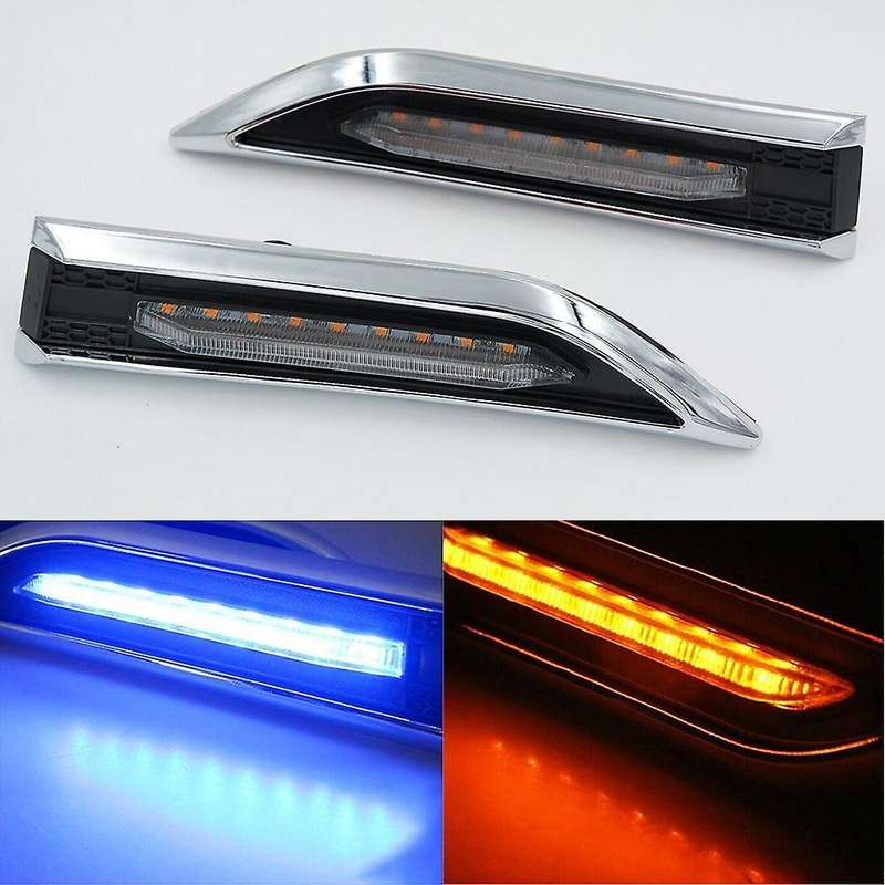 2 PCS Car Led Side Markers Lamp Turn Signal Lights for 2009-2015 (Emit Yellow Light )