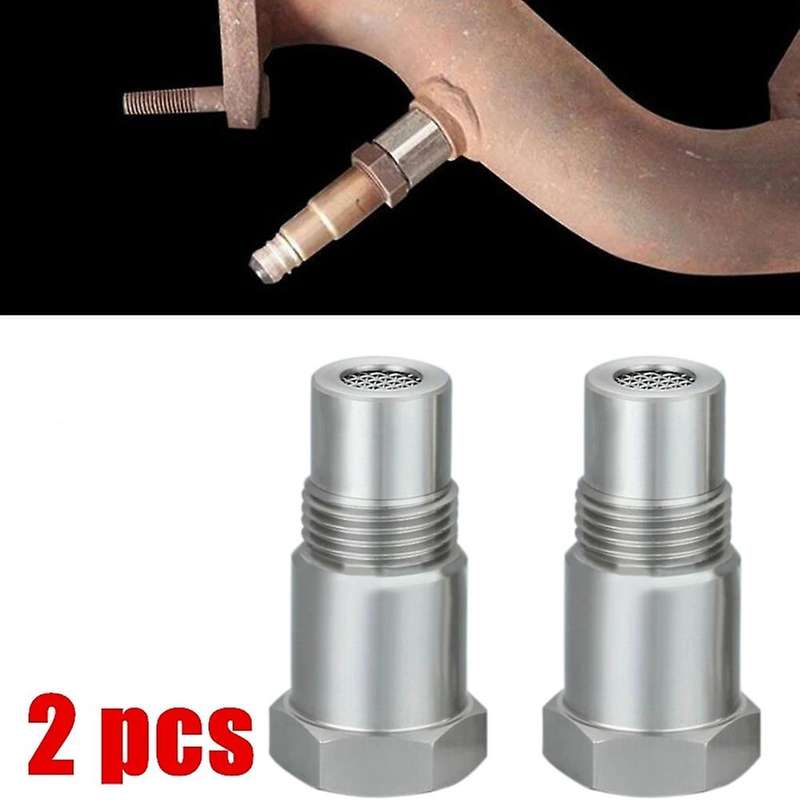 2 Pcs Car M18X1.5 Catalytic Converter Oxygen Sensor Adapters Tool Parts Catalytic Filter O2 CEL for