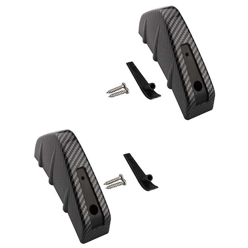 2 Pcs Car Rear Bumper Diffuser Spoiler Scratch Protector Universal for , Carbon Fiber
