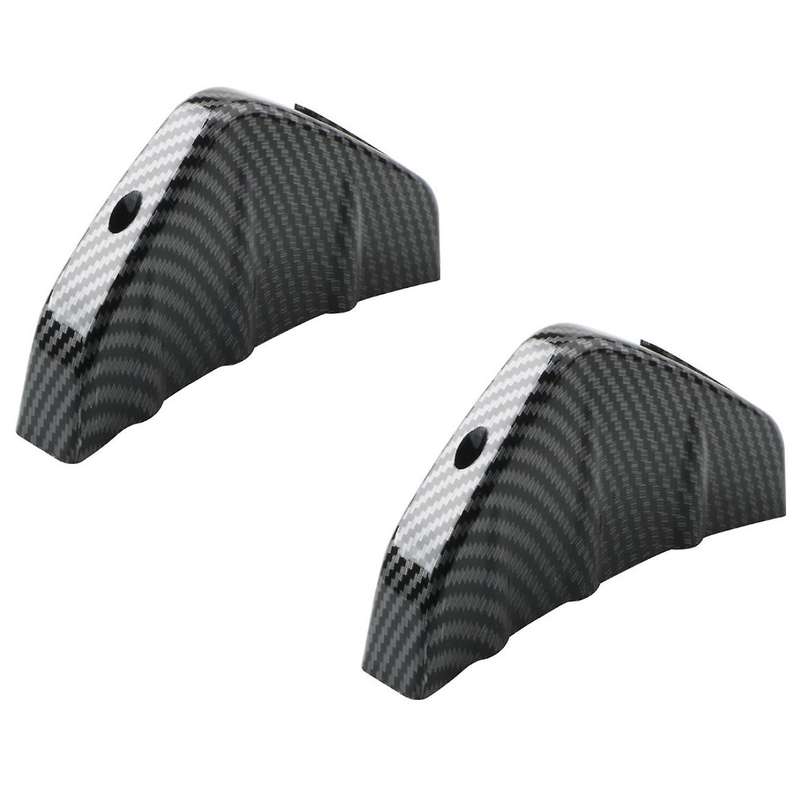 2 Pcs Car Rear Bumper Diffuser Spoiler Scratch Protector Universal for , Carbon Fiber