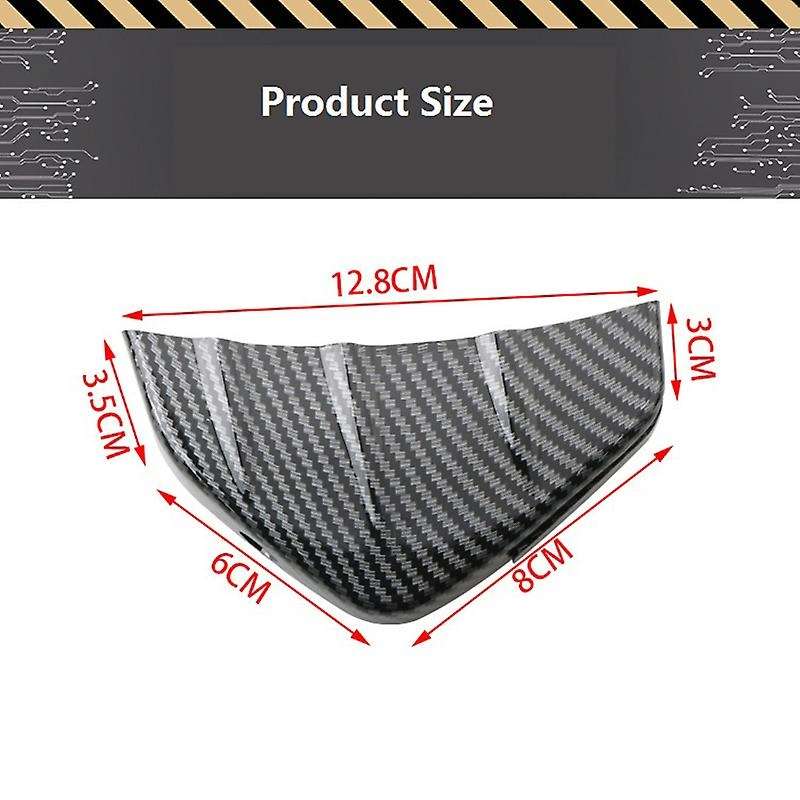 2 Pcs Car Rear Bumper Diffuser Spoiler Scratch Protector Universal for , Carbon Fiber