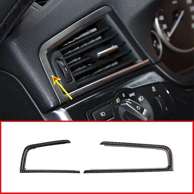 2 Pcs Carbon Fiber ABS Air Vent Trim Frame for 5 Series F10 5 Series 2011- 2017 Accessories