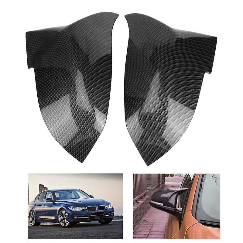 2 Pcs Carbon Fiber Car Rear View Mirror Cover Cap for - Series 1 2 3 4 X M 220I 328I 420I F20 F22 F2