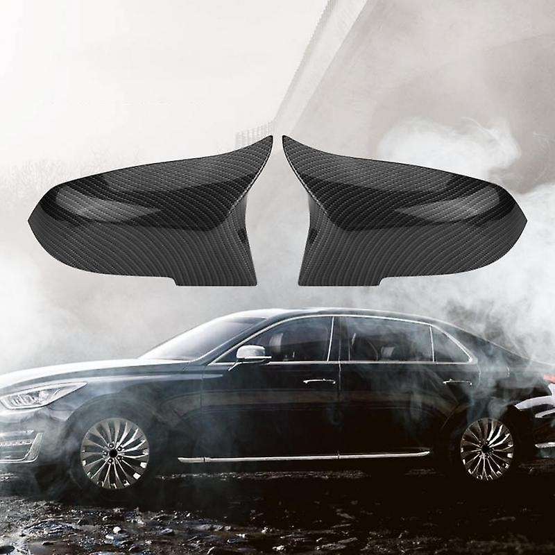 2 Pcs Carbon Fiber Car Rear View Mirror Cover Cap for - Series 1 2 3 4 X M 220I 328I 420I F20 F22 F2