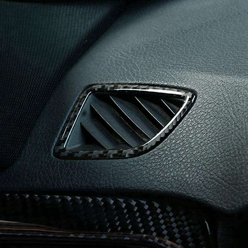 2 Pcs Carbon Fiber Air Condition AC Outlet Vents Interior Trim Stickers for 3 4 Series F30 31