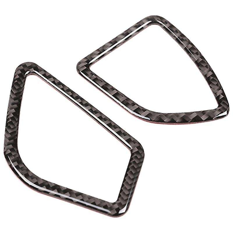 2 Pcs Carbon Fiber Air Condition AC Outlet Vents Interior Trim Stickers for 3 4 Series F30 31