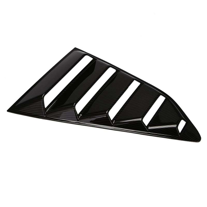 2 Pcs Carbon Rear Quarter Window Louvers Fiber Spoiler Panel Fit for