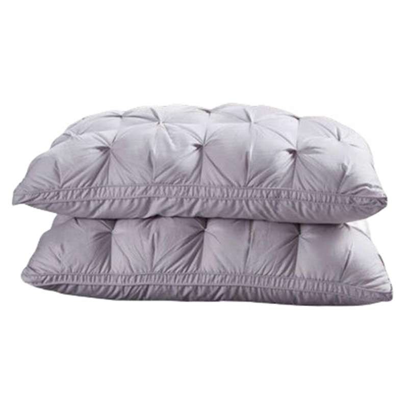2 Pcs Down Feather Pillow Cotton Frosted Thickened Cervical Pillow Five-Star Hotel Sleep Pillow Feat