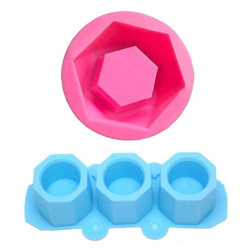 2 Pcs DIY Flower Pot Silicone Mold for Candle Holder Making Succulent Plants Planter Pot, Concrete M
