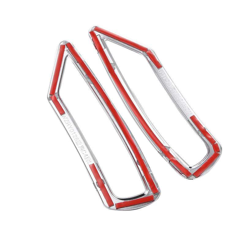 2 Pcs DIY ABS Chrome Rear Fog Light Box Stickers Cover Case Stickers for C4 2016 Accessories