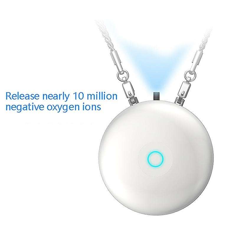 2 Pcs Fashionable Personal Wearable Necklace Type Hanging Neck Air Purifier Mini Portable Negative I