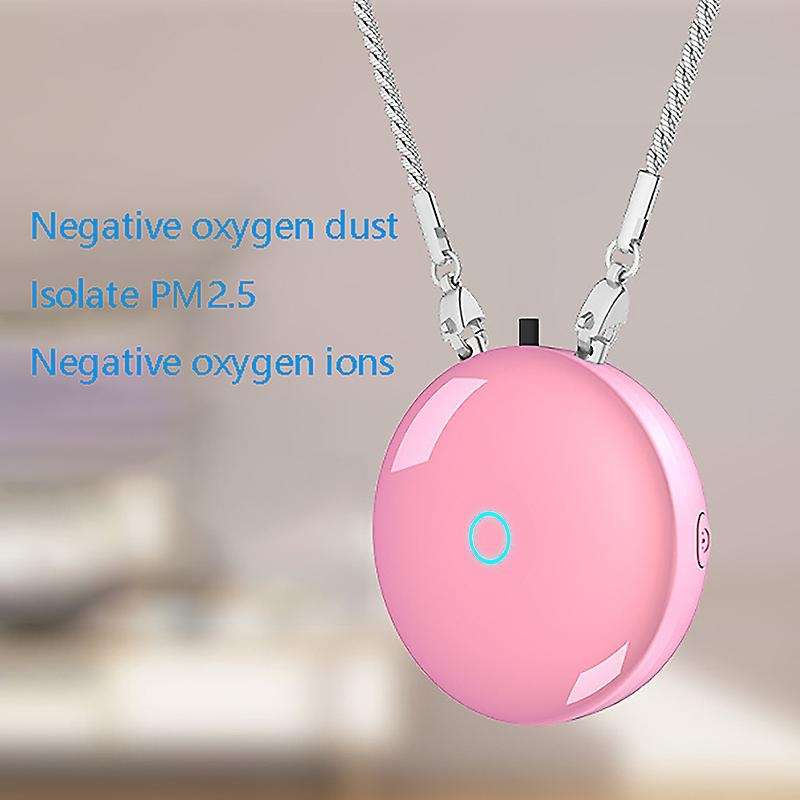 2 Pcs Fashionable Personal Wearable Necklace Type Hanging Neck Air Purifier Mini Portable Negative I
