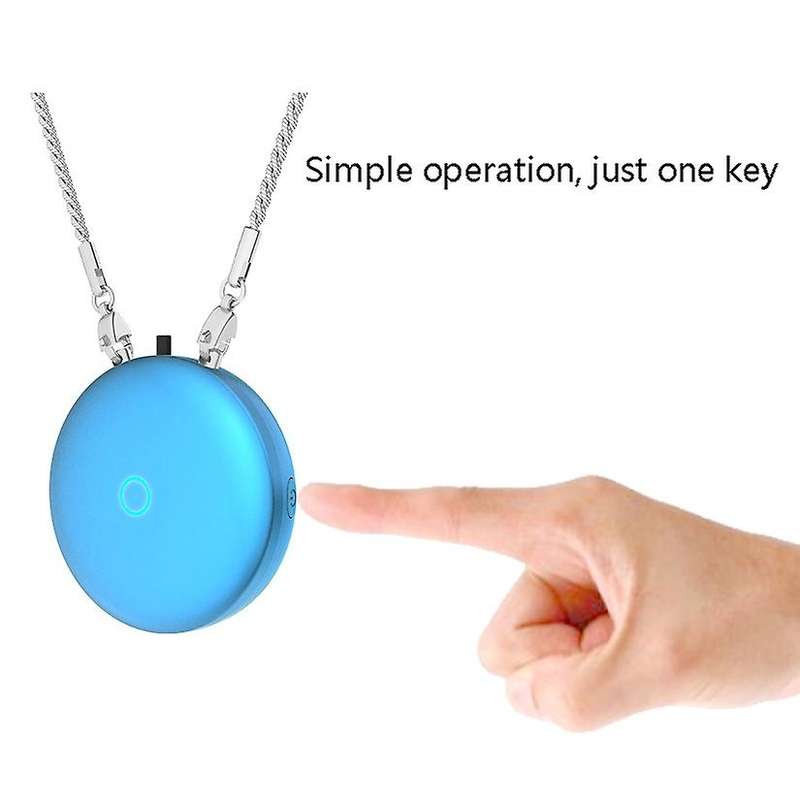 2 Pcs Fashionable Personal Wearable Necklace Type Hanging Neck Air Purifier Mini Portable Negative I