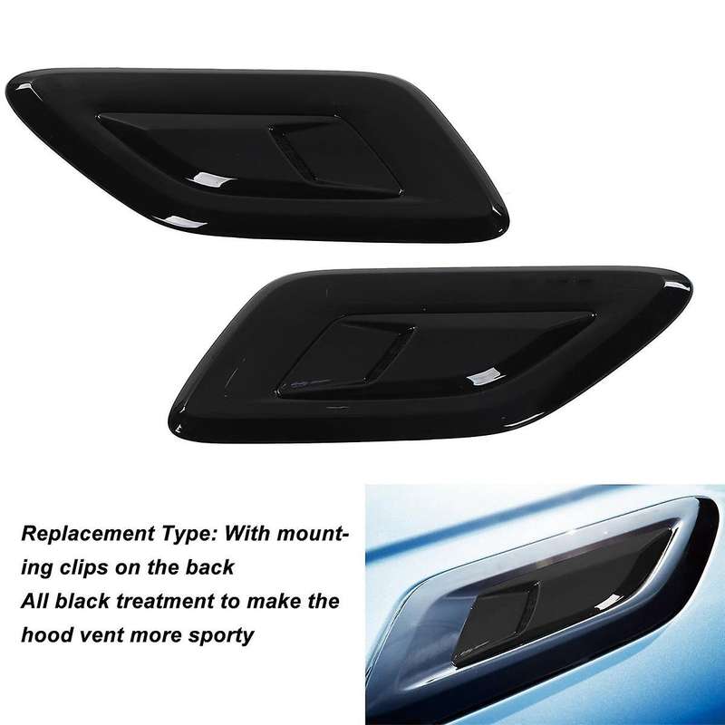 2 Pcs Exterior Hood Outlet Wing Trim for Sport Airflow Hood Lr098756 Lr098767 Black