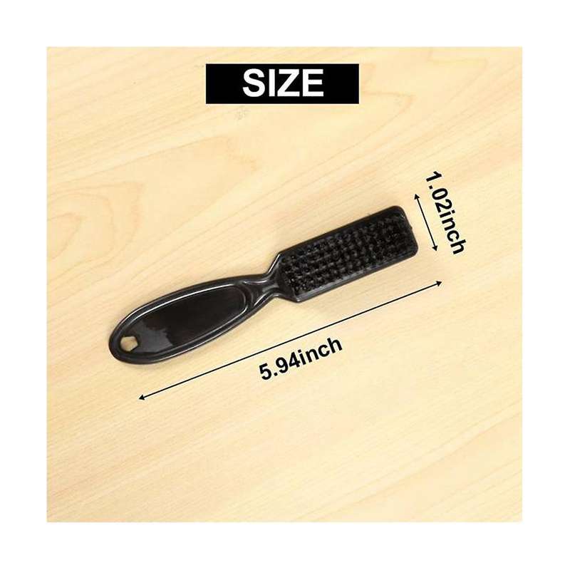 2 Pcs Fade Brush Comb Scissors Cleaning Brush Barber Shop Skin Fade Vintage Oil Head Shape Carving C