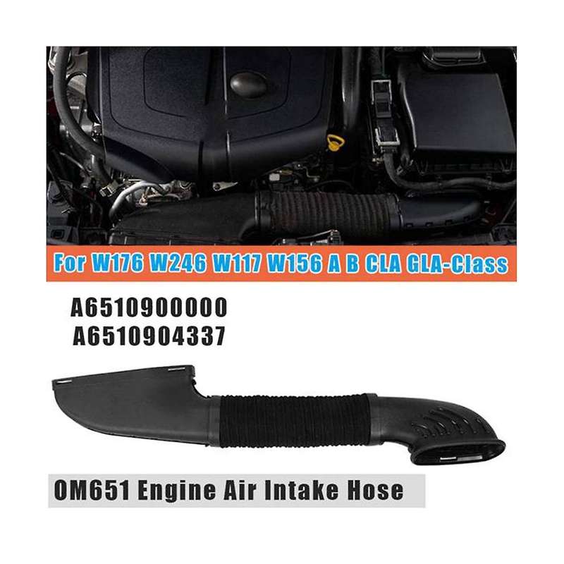 2 Pcs Engine Air Intake Hose Pipe A6510900000 A6510904337 for W176 W246 W117 W156 Cla Gla-class Om6