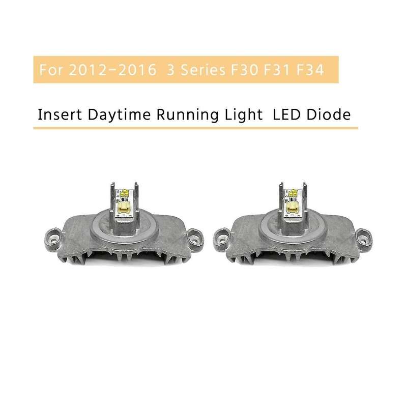 2 Pcs for 2012-2016 - 3 Series F30 F31 F34 Headlight Insert Daytime Running Light Drl Led Diode Cont