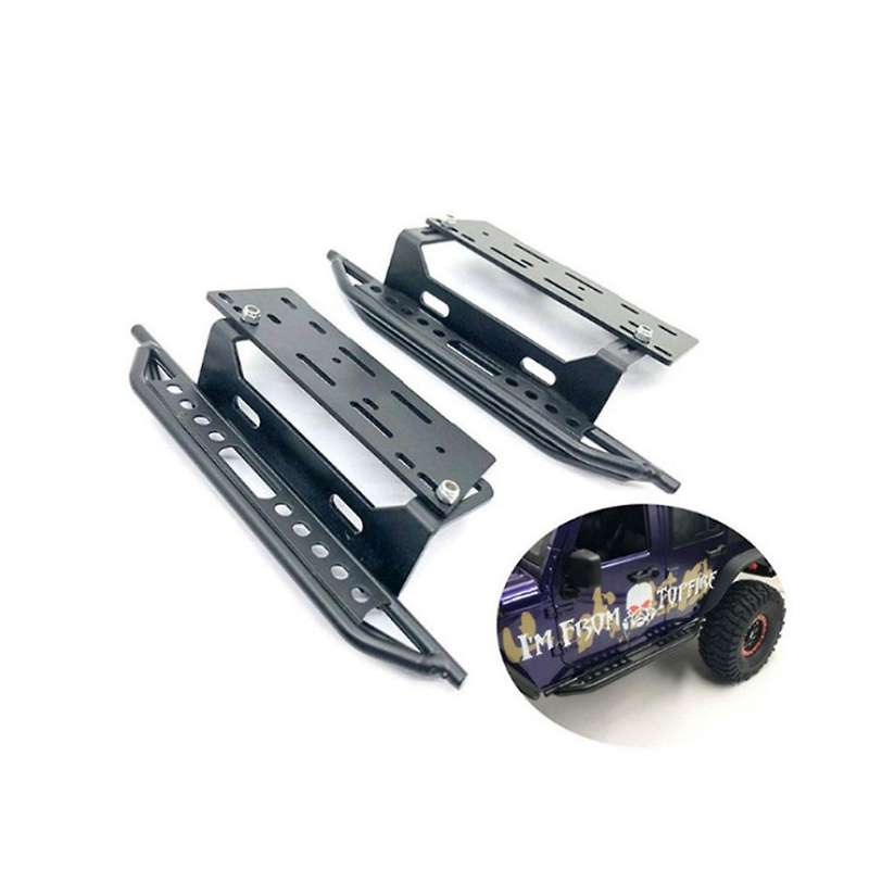 2 Pcs for Scx10 90046 1:10 Climbing Car Metal Simulation Side Pedal 313mm Wrangler Pedal