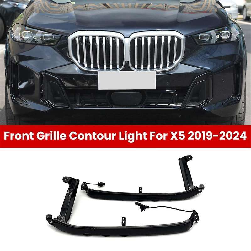 2 Pcs Front Grille Contour Light and Width Indicator Light for X5 2019-2024