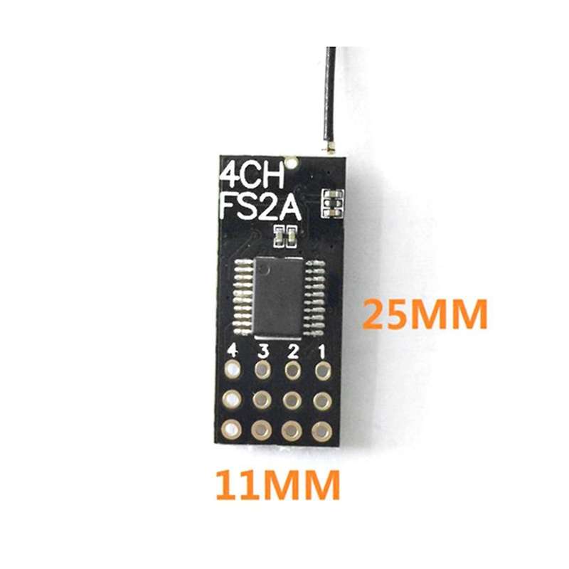 2 Pcs Fs2a 4ch Afhds 2a Mini Compatible Receiver Pwm Output I6 I6x I6s Transmitter