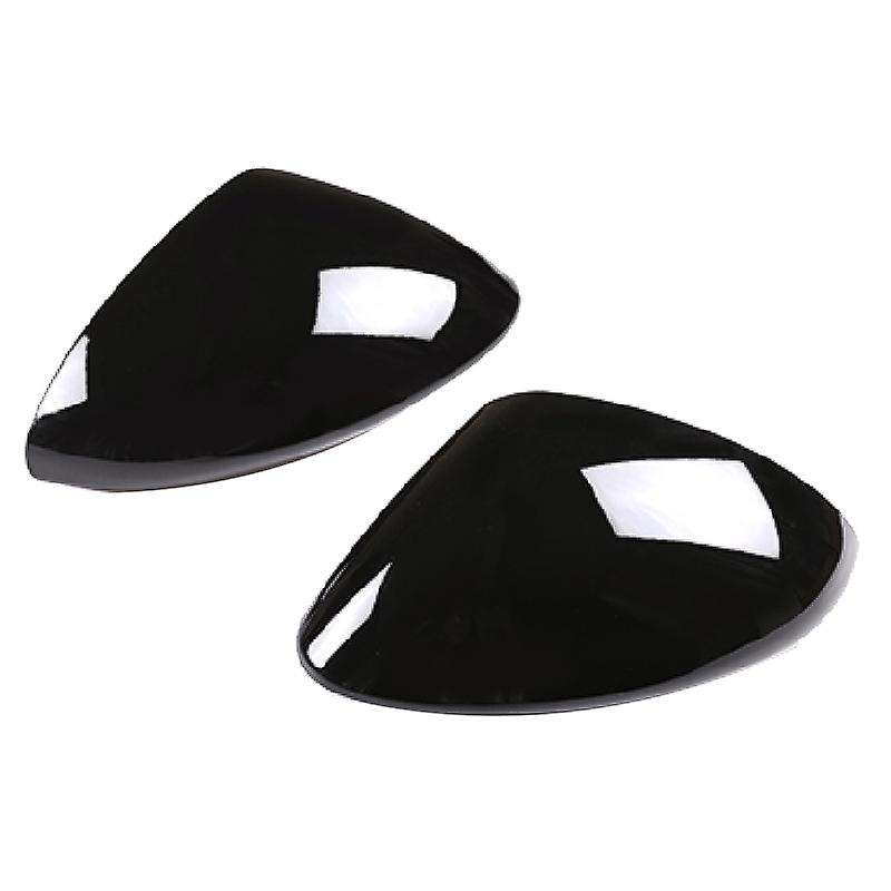 2 Pcs Glossy Black ABS for Stelvio 2017-2020 Rear View Mirror Cover Trim Car Accessories