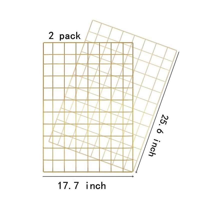 2 Pcs Grid Photo Wall,Photo Display Wall,Mesh Wall Decor,Multifunctional Hanging Picture Wall,DIY,S
