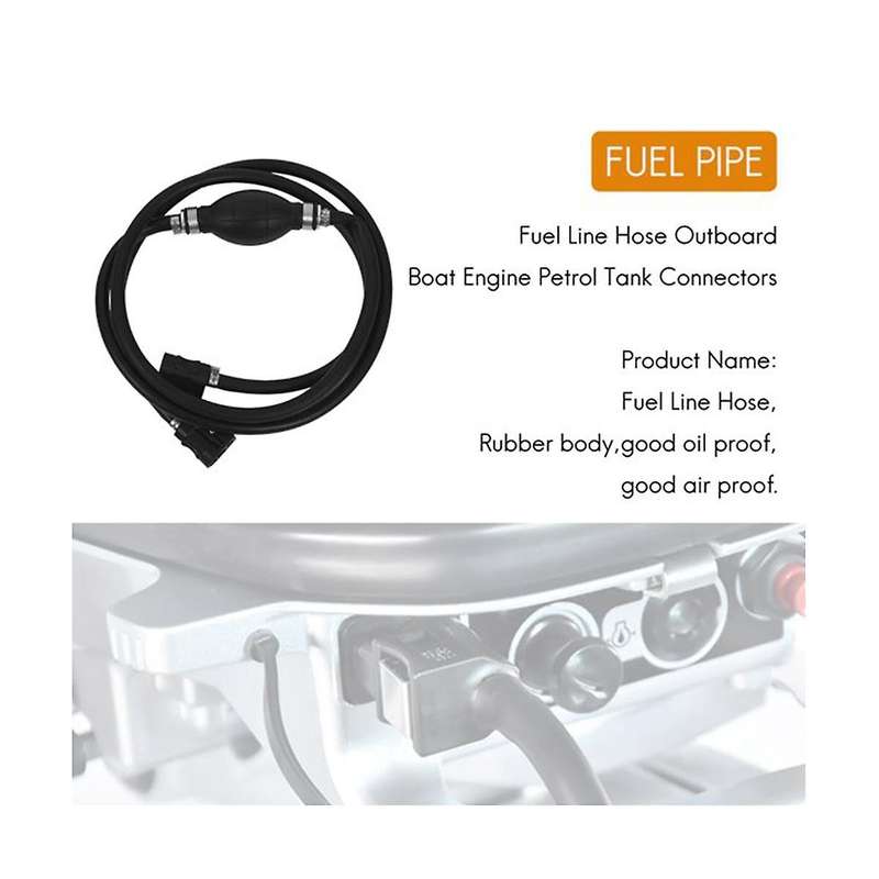2 Pcs Fuel Line Hose Outboard Boat Engine Petrol Tank Connectors Kit for Motor