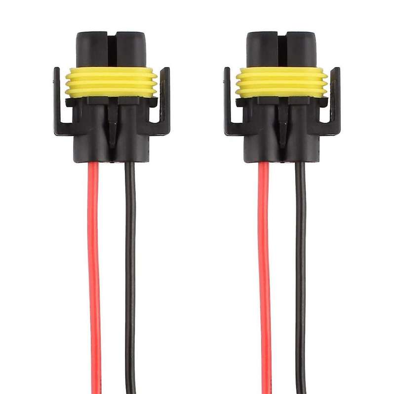 2 Pcs H11 H8 Headlight Sockets Adapter for LED Fog Light Bulbs