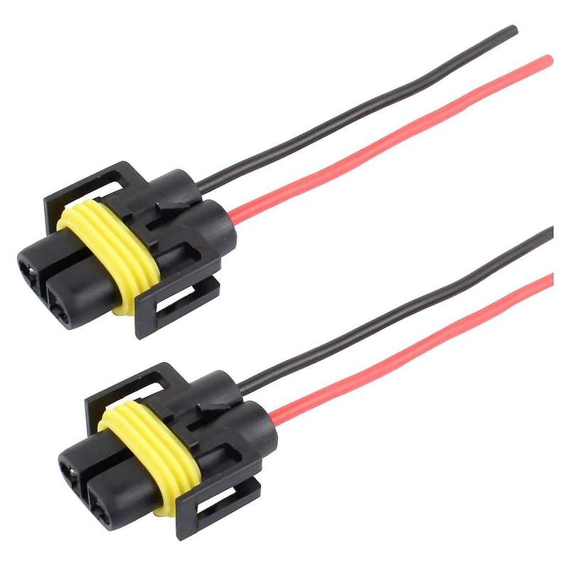 2 Pcs H11 H8 Headlight Sockets Adapter for LED Fog Light Bulbs
