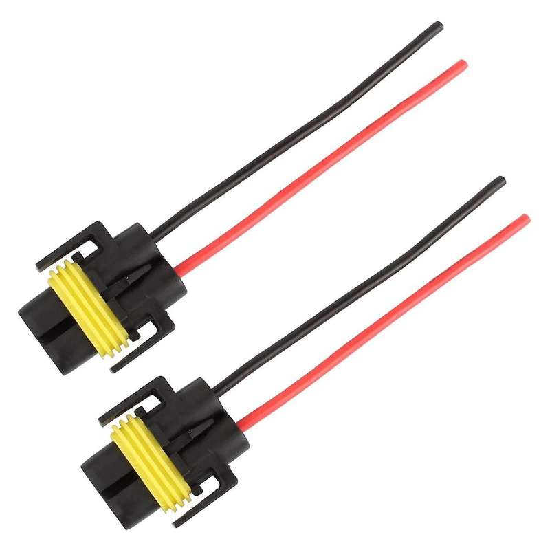 2 Pcs H11 H8 Headlight Sockets Adapter for LED Fog Light Bulbs