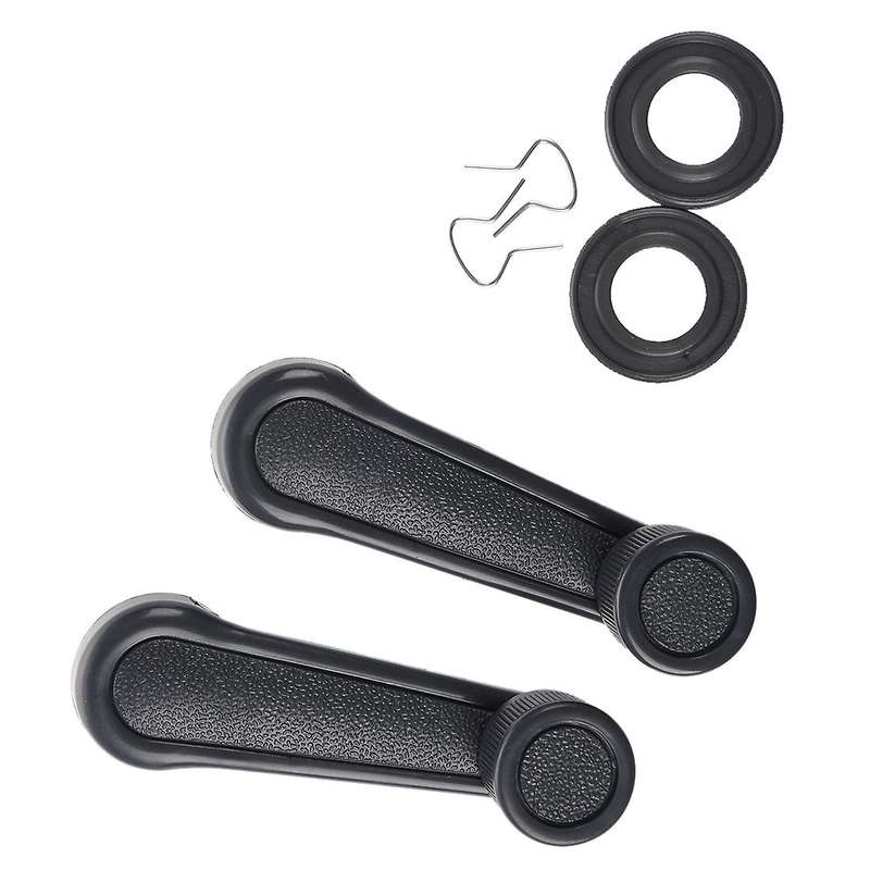 2 Pcs Gray Plastic Universal Car Window Winder Cranks Handle Lever