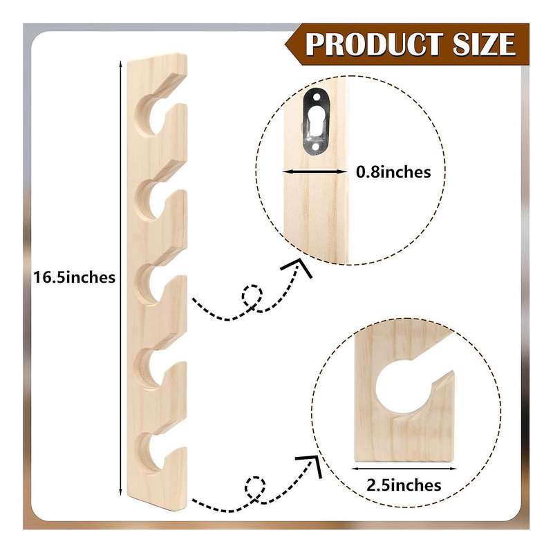 2 Pcs Hat Rack for Wall Wooden Baseball Caps Organizer Wall Mount Baseball Hat Holder Vertical Hat R