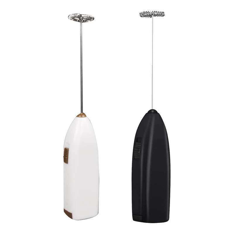 2 Pcs Handheld Milk Frother Mini Electric Drink Mixer with Stainless Steel Whisk for Drink,hot Choc