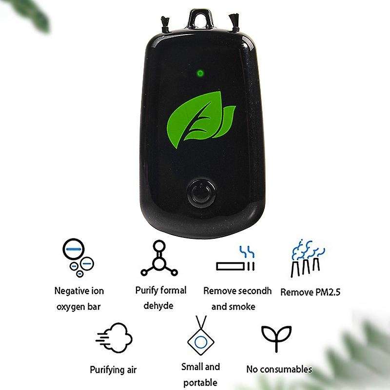 2 Pcs Hanging Neck Air Purifier, Wearable Portable Car Oxygen Bar USB Rechargeable Negative Ion Air