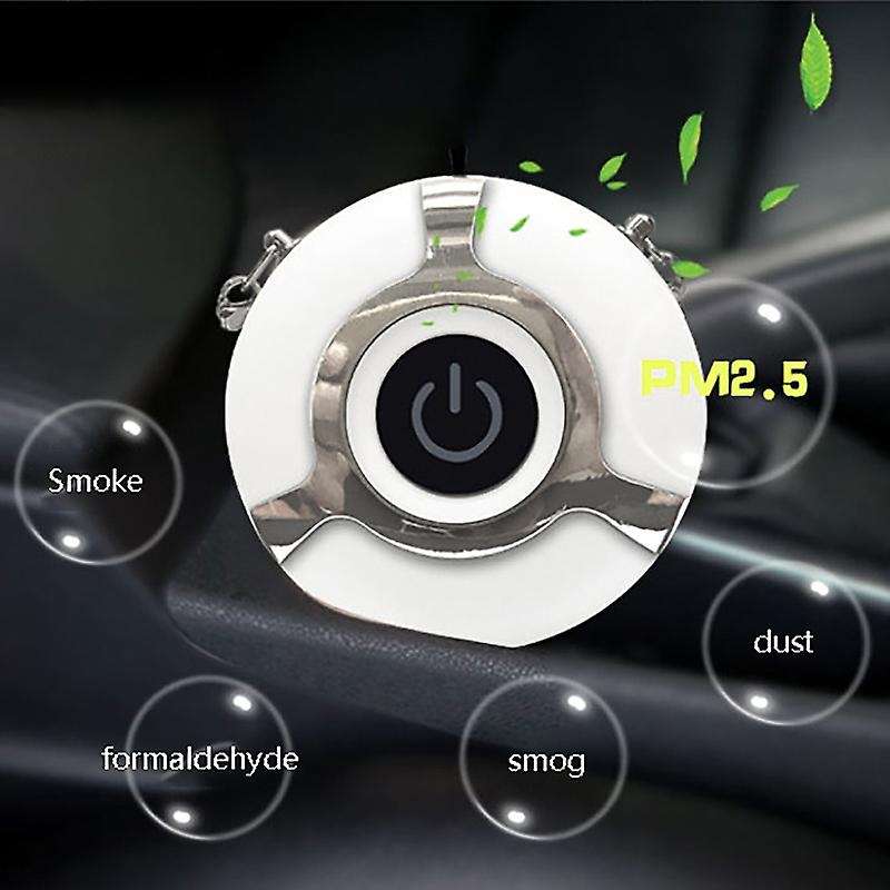 2 Pcs Hanging Neck Purifier, Stylish Personal Wearable Necklace Portable Negative Ion Air Purifier (