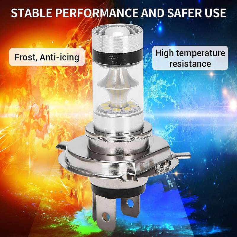 2 Pcs H4 9003 HB2 LED Motorcycle Headlight Bulbs HID Hi&Low Beam 6500K White