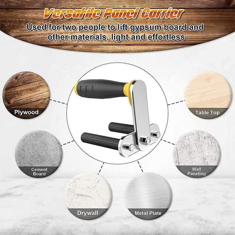 2 Pcs Heavy Duty Panel Support Gripper Aluminum Alloy Plate Carrier Lifting Tool for Wooden Boards,