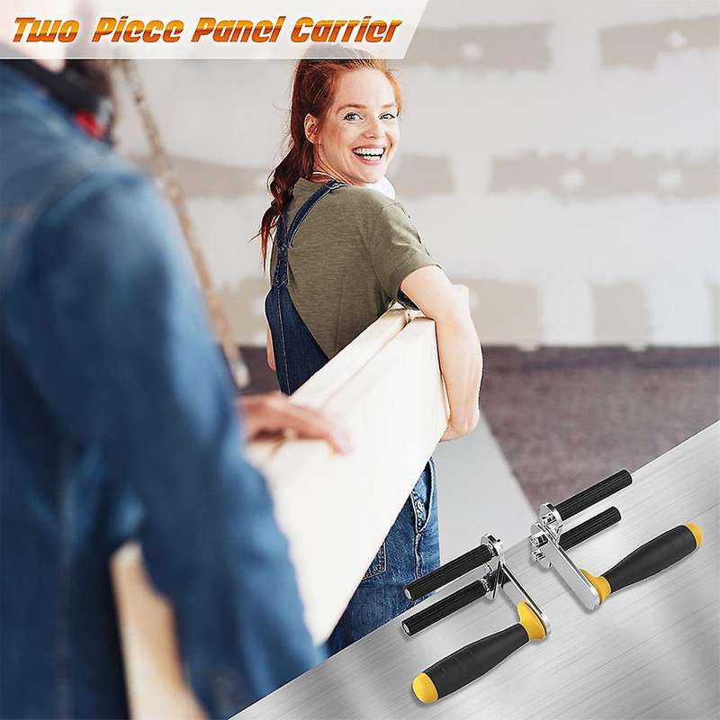 2 Pcs Heavy Duty Panel Support Gripper Aluminum Alloy Plate Carrier Lifting Tool for Wooden Boards,