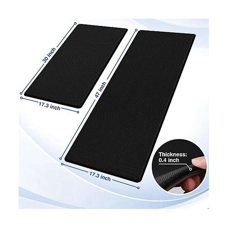 2 Pcs Kitchen Carpets, Cushioning and Anti-fatigue Kitchen Mats for Floor, Waterproof Kitchen Carpet