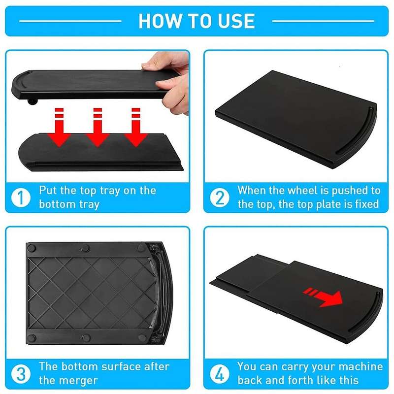 2 PCS Kitchen Sliding Tray for Coffee Maker, Appliance Slider Coffee Maker Slider with Smooth Rolli